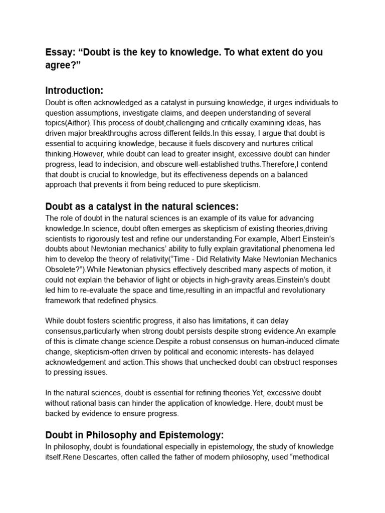Tok essay pdf knowledge science
