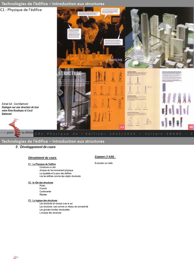 C1 - Technologies de L'édifice - Introduction Aux Structures | PDF ...