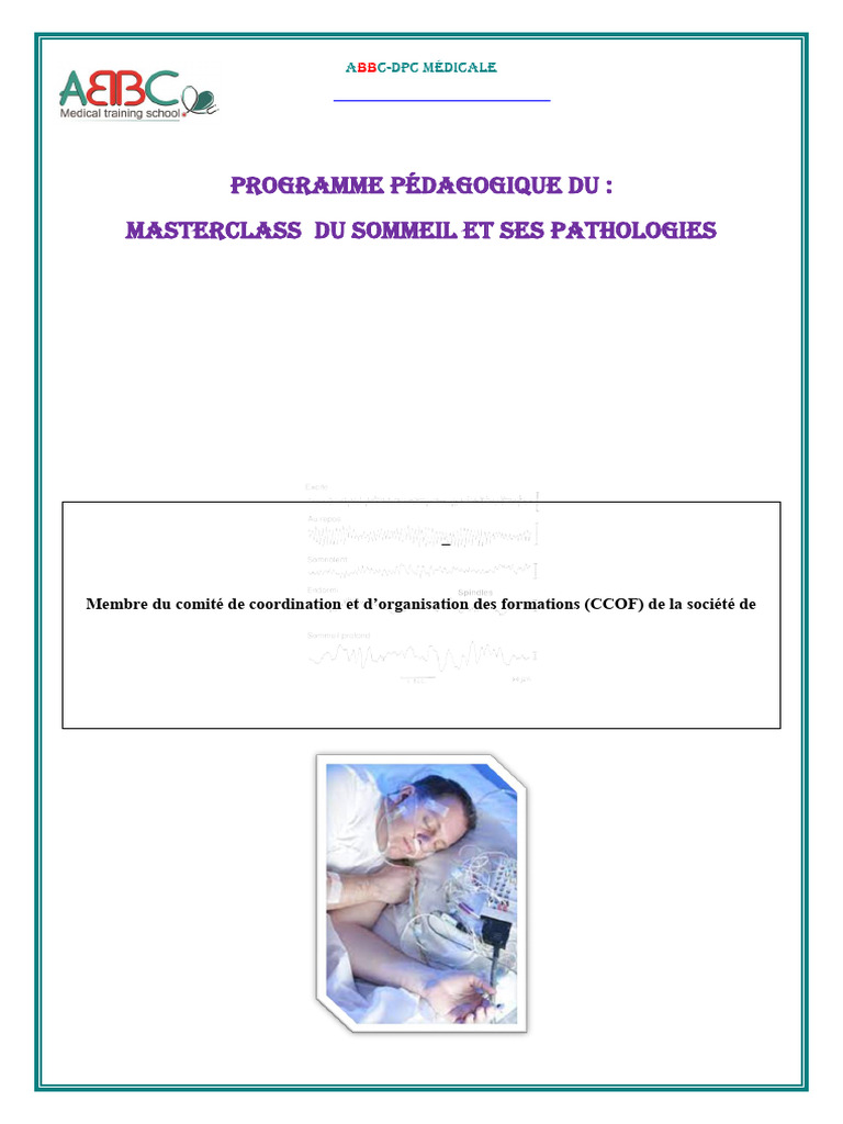 Masterclass Sommeil avec Dr Debbat | PDF | Syndrome d'apnées du sommeil ...
