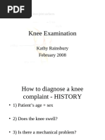 OSCE Knee Examination Checklist | PDF | Knee | Joints