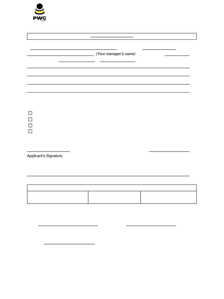 Leave Application Form Template | PDF