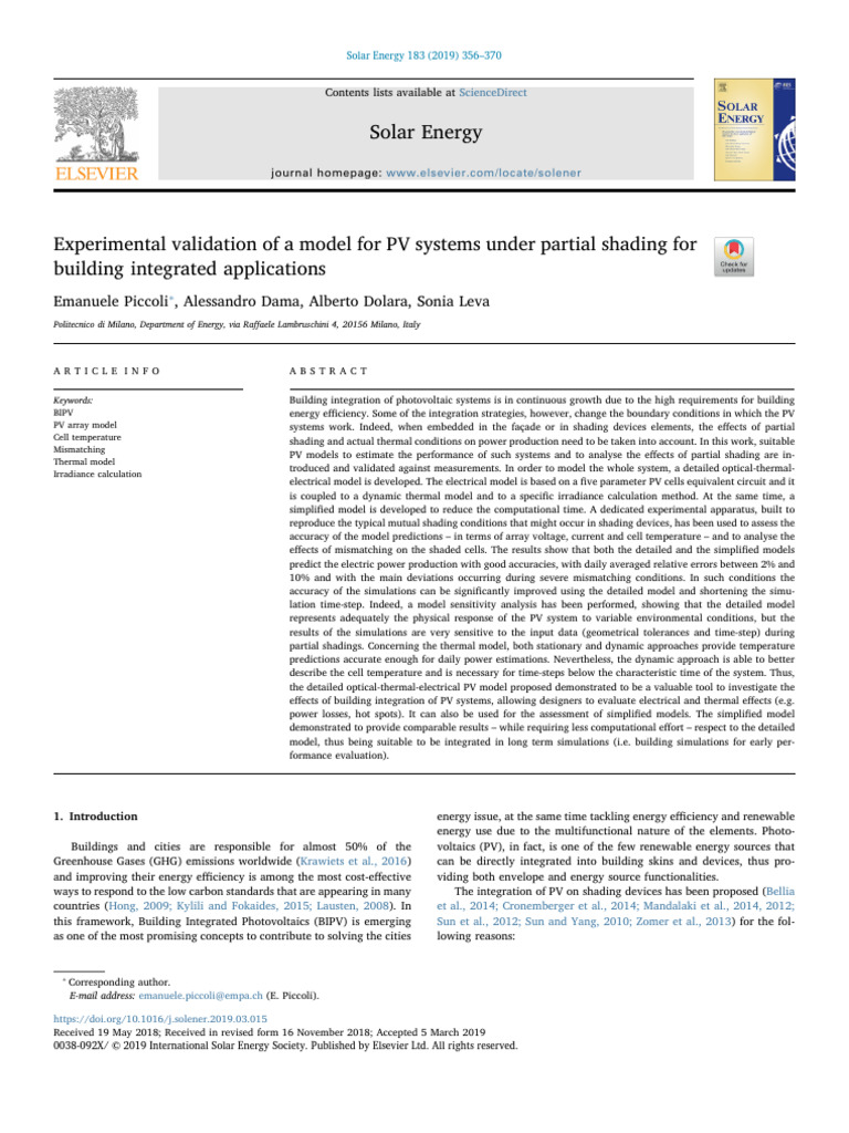 10 1016@j Solener 2019 03 015 | PDF | Photovoltaics | Photovoltaic System