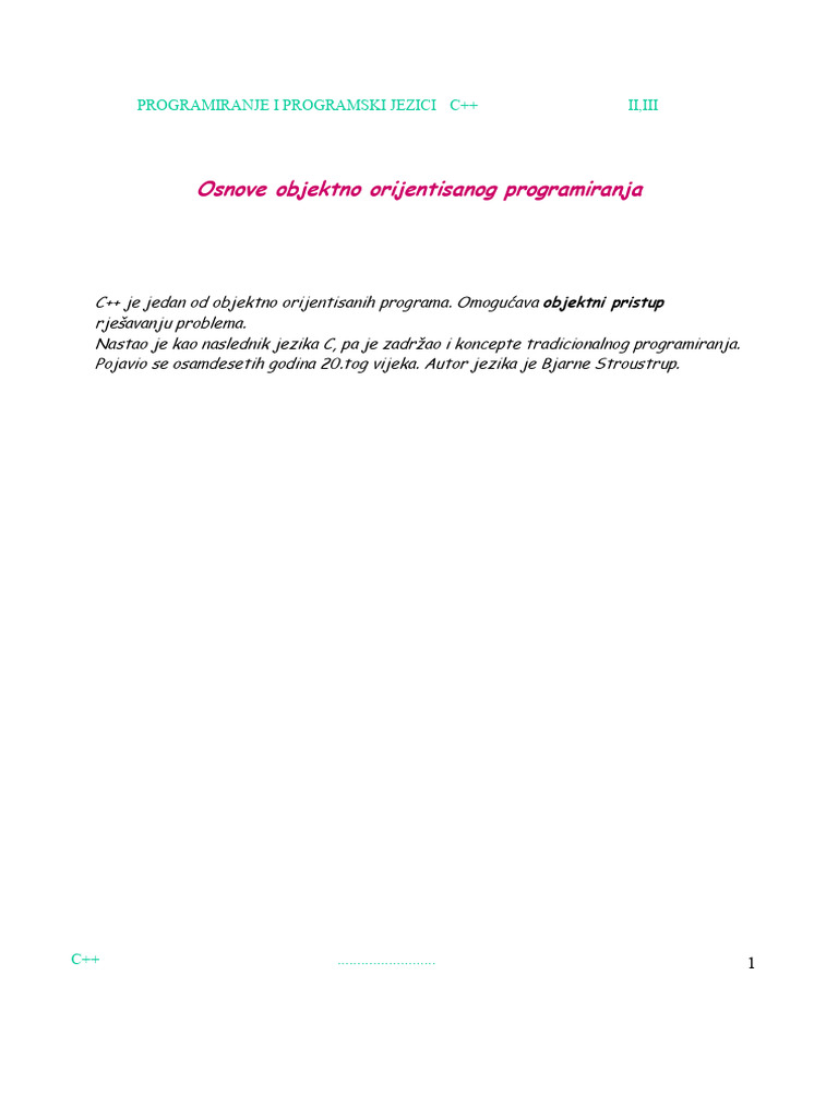 Skripta Cplus | PDF