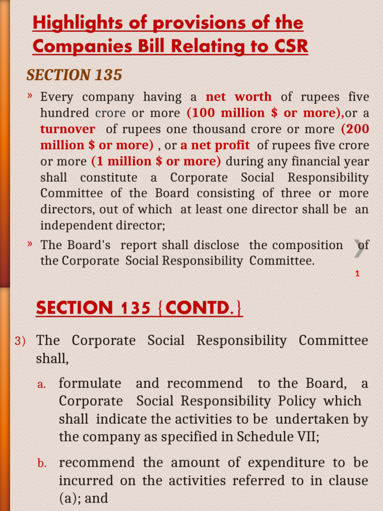 Corporate Social Responsibility Act 135 | PDF | Corporate Social ...