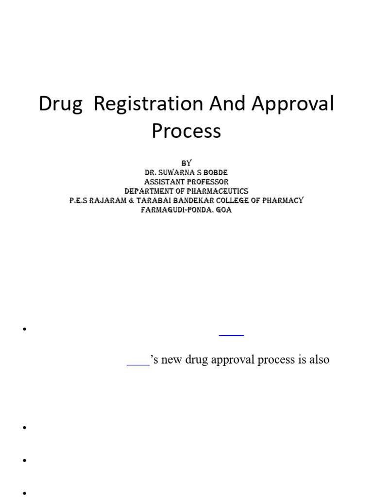 Sem 7 Drug Registration | PDF | Phases Of Clinical Research | Clinical ...