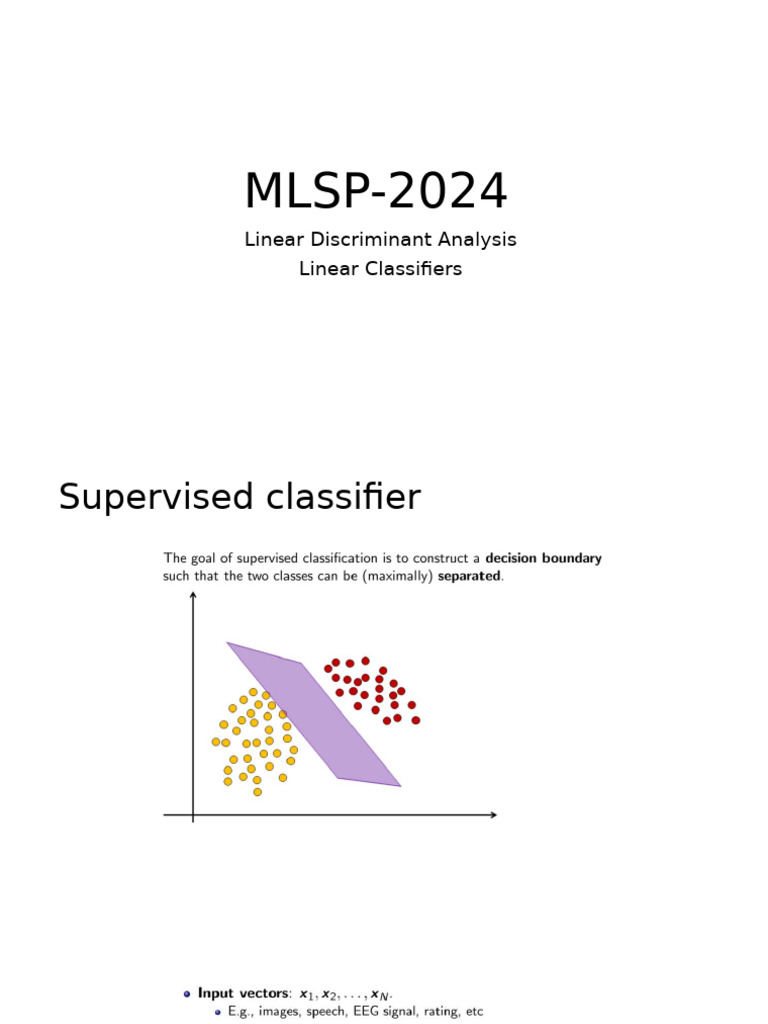 Linear Discriminant Analysis & Perceptron Techniques | PDF | Teaching ...