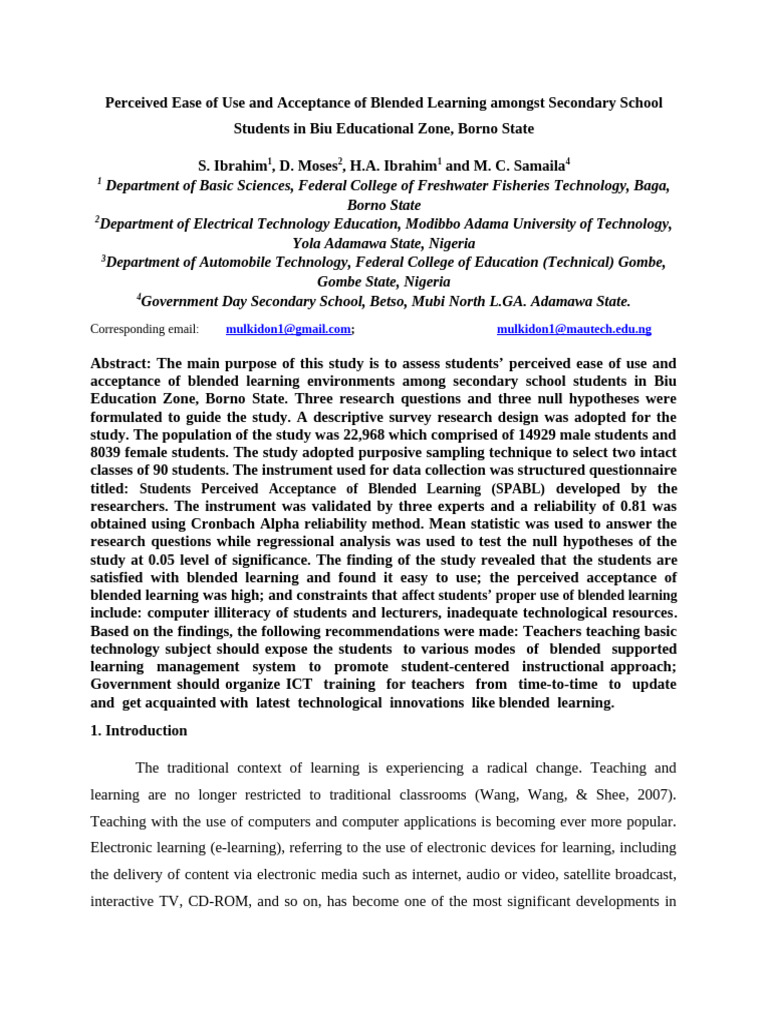 Perceived Ease of Use Paper | PDF | Educational Technology | Learning