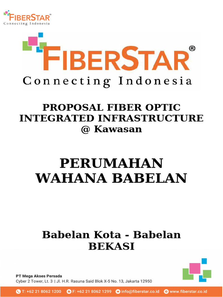 Proposal Infrastruktur Fiber Optik FiberStar | PDF