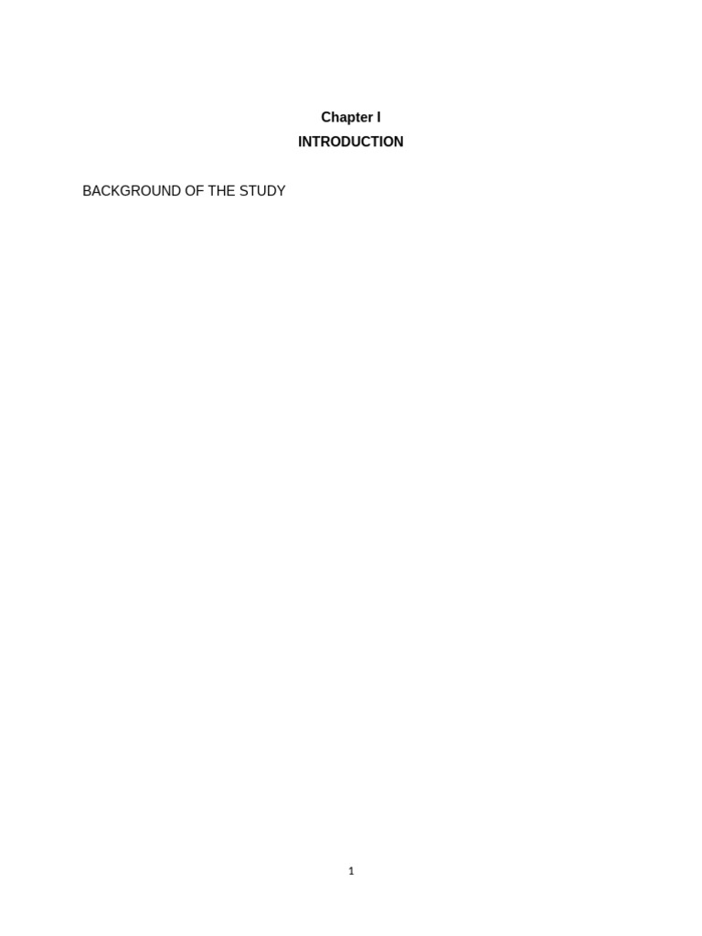 Template For Chapter 1 | PDF