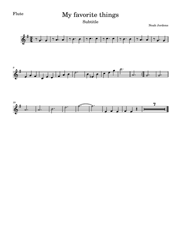 My Favorite Things for Flute | PDF