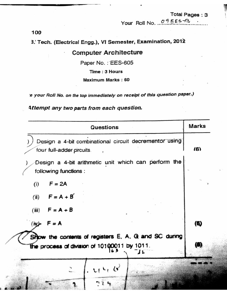 CA - Computer Architecture Sem Papers | PDF