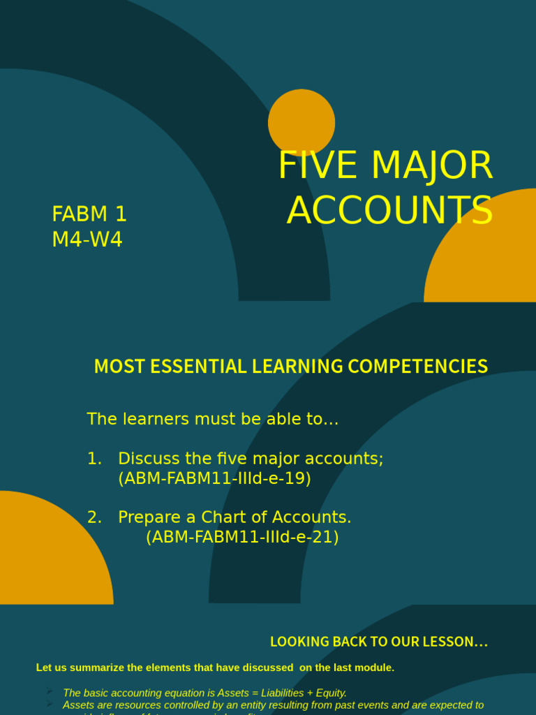 MAJOR-ACCOUNTS | PDF | Debits And Credits | Expense
