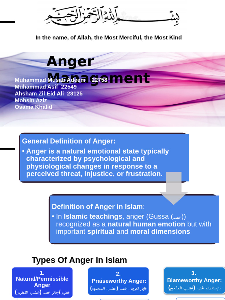 Quranic Guidance on Anger Management | PDF | Anger | Religious Belief ...