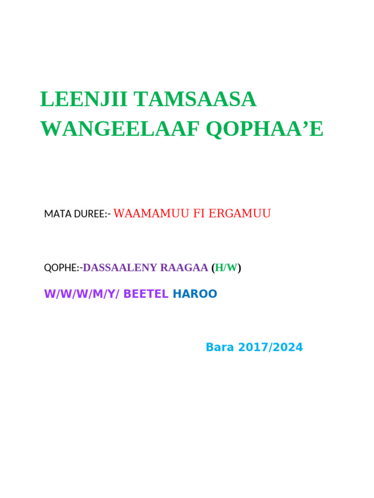 Barumsa W | PDF
