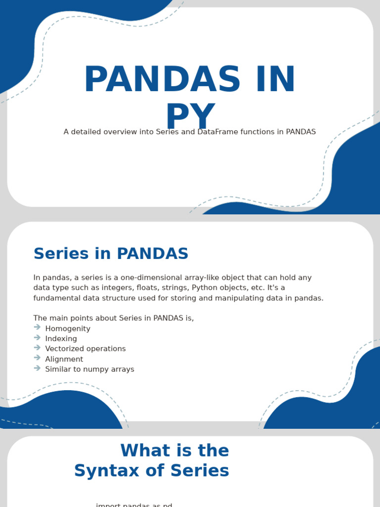 Overview of Pandas Series Functions | PDF | Quantile | Computer Programming