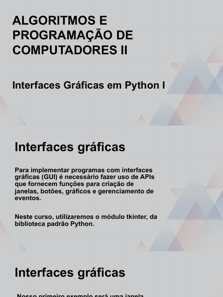 Criando Interfaces Gráficas com Tkinter | PDF | Tecnologia e Engenharia