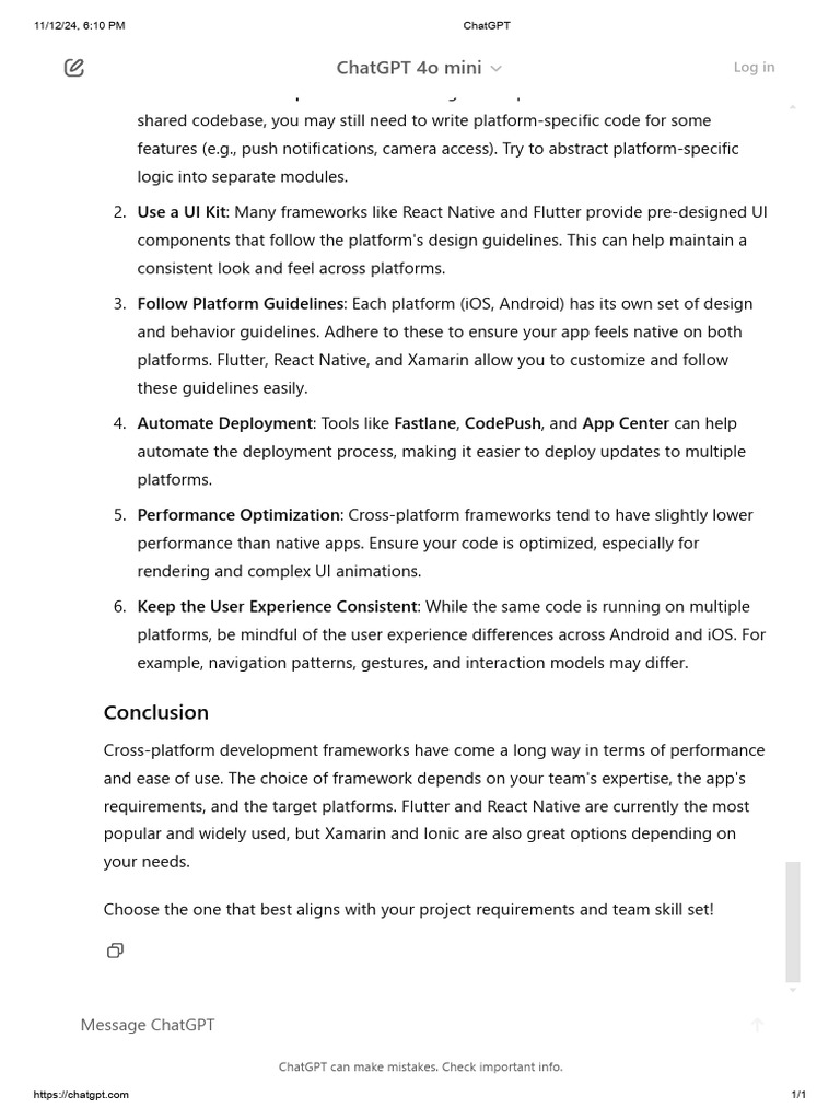 Getting Started With Cross Platform Mobile App Deveopment | PDF ...