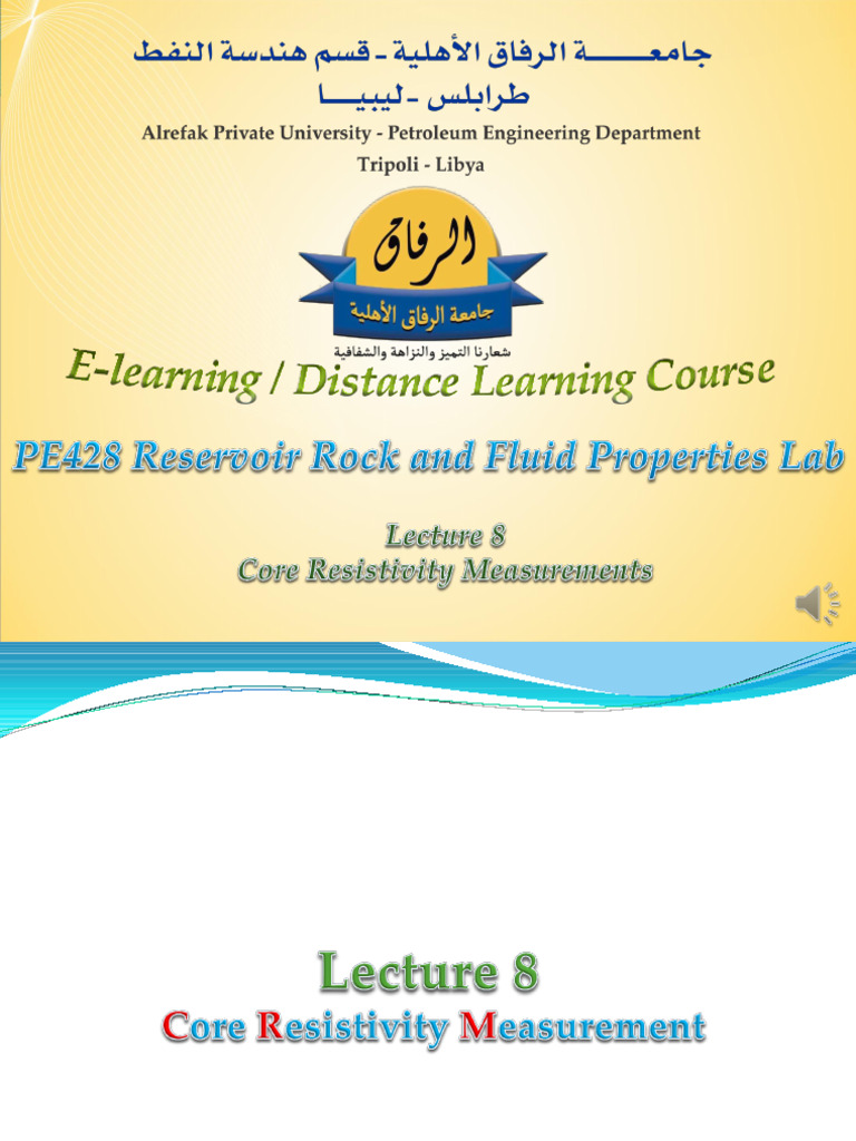 Core Resistivity Measurement Techniques | PDF | Porosity | Electrical ...