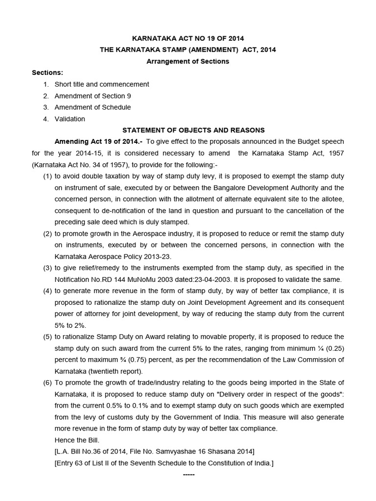the-karnataka-stamp-amendment-act-2014-pdf-pdf-taxes-property