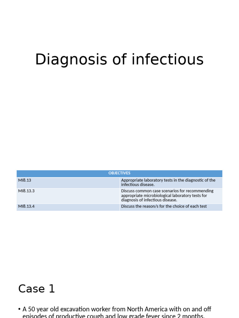 Infectious Disease Diagnosis Guide | PDF | Infection | Diseases And ...