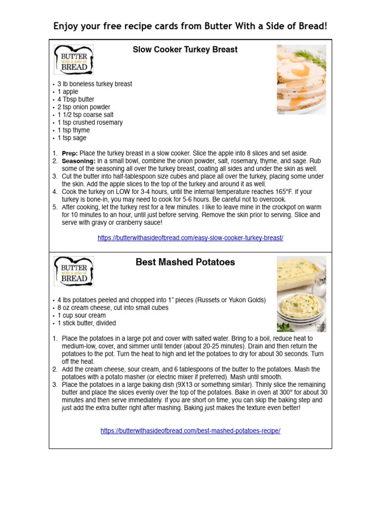 BSB Recipe Cards November 2024 | PDF | Cooking, Food & Wine
