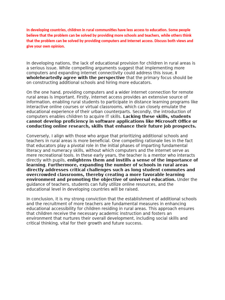 Enhancing Rural Education Access | PDF | Teachers | Internet