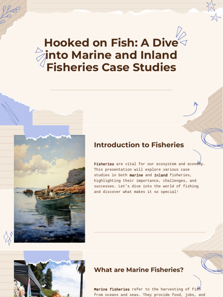 Slidesgo Hooked On Fish A Dive Into Marine and Inland Fisheries Case ...