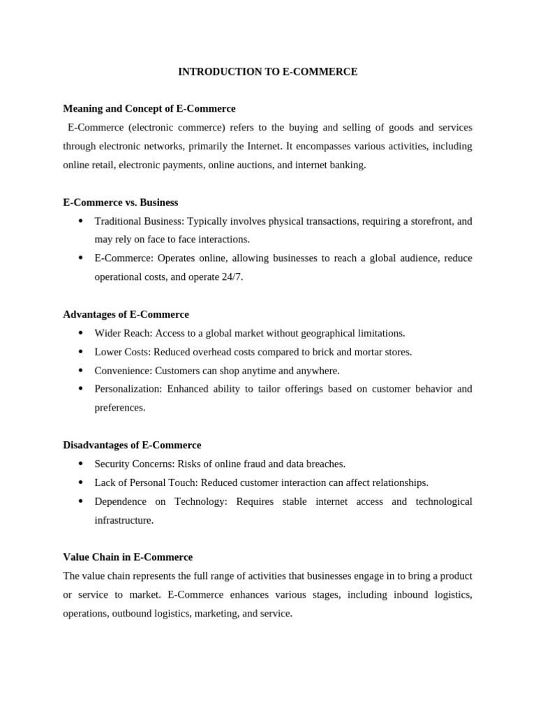 E-Commerce: Concepts, Types, and Security | PDF | World Wide Web ...