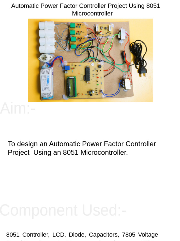 Automatic Power Factor Controller Design | PDF | Resistor | Capacitor