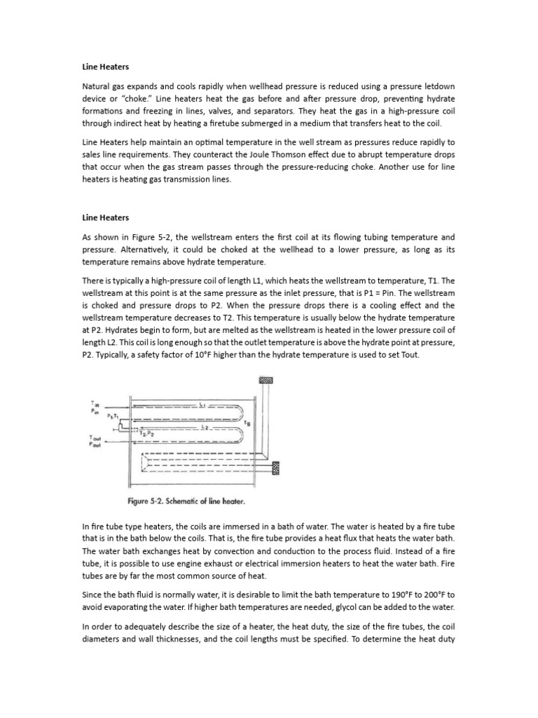 Line Heaters for Natural Gas Systems | PDF | Water | Heat