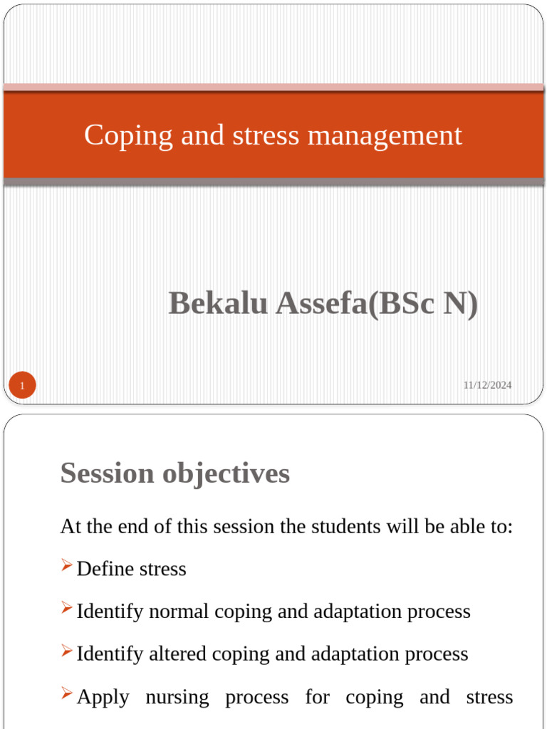 Coping and Stress Management | PDF | Stress (Biology) | Anxiety