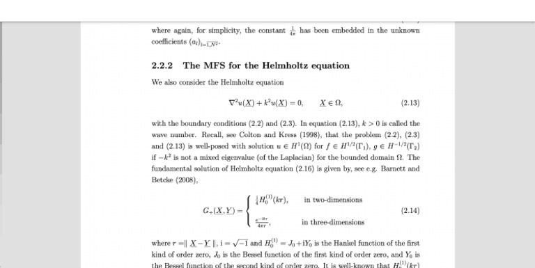 The Method of Fundamental Solutions For Helmholtz-Type Problems - CORE ...