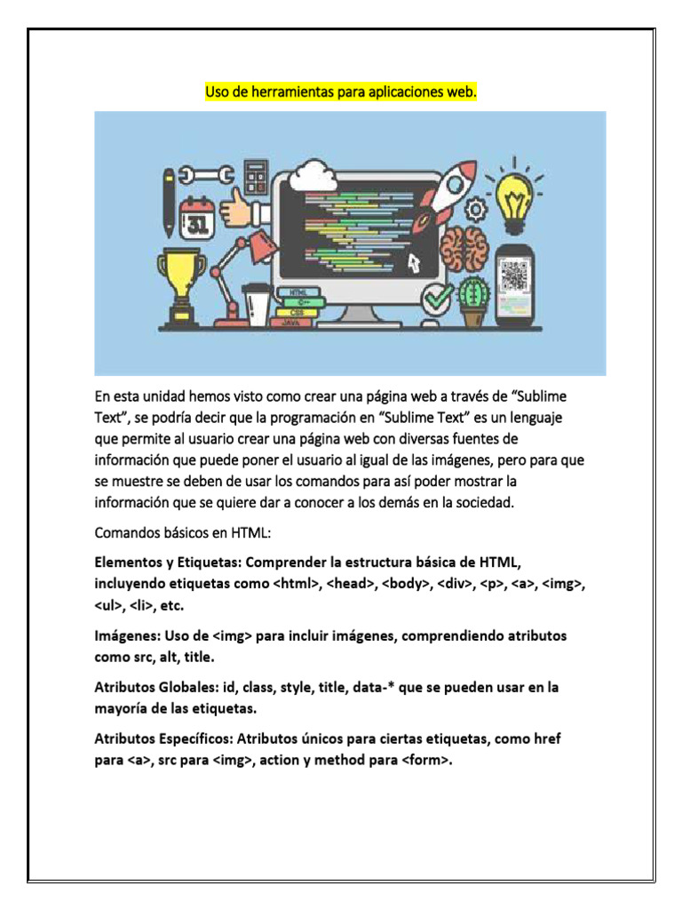 Aprender HTML para Desarrollo Web | PDF | HTML | Red mundial