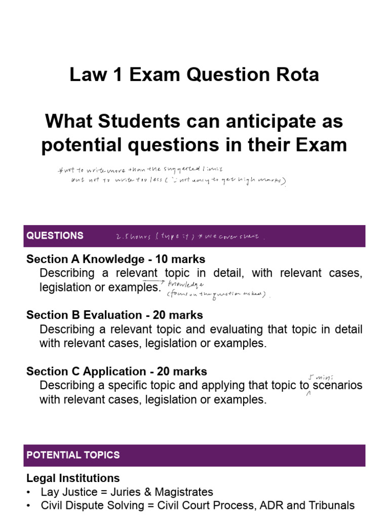 Law Exam Rota Explained To Students (Support1) PDF | PDF | Magistrate ...