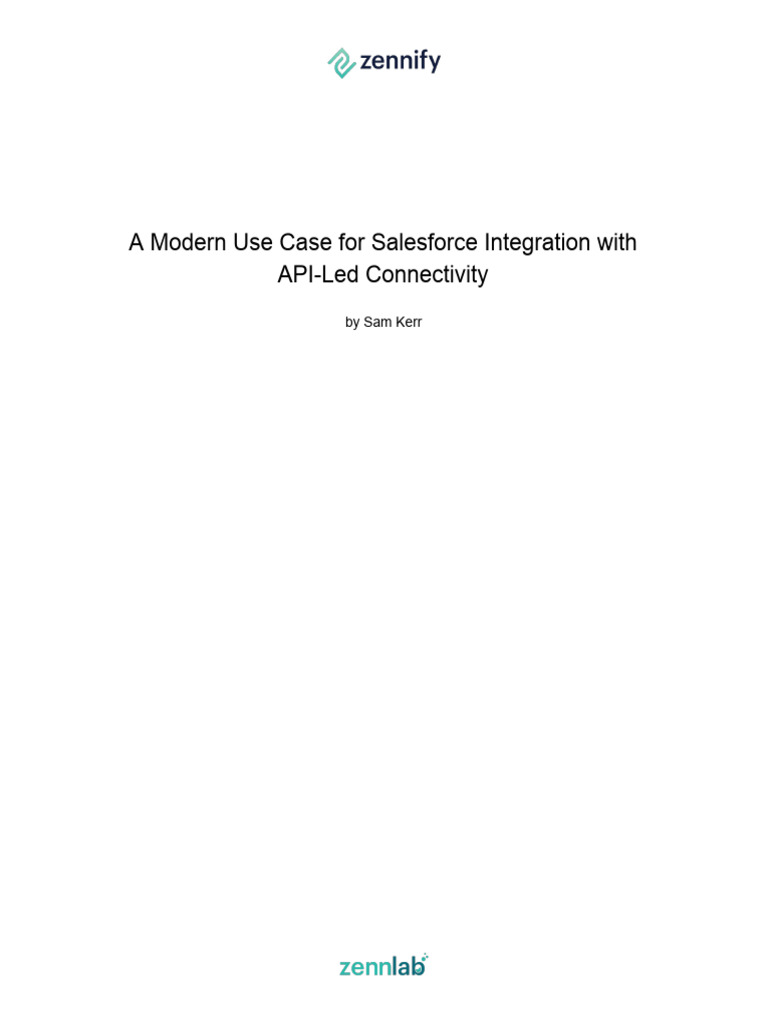 Salesforce API-Led Integration Guide | PDF | Metadata | Cloud Computing