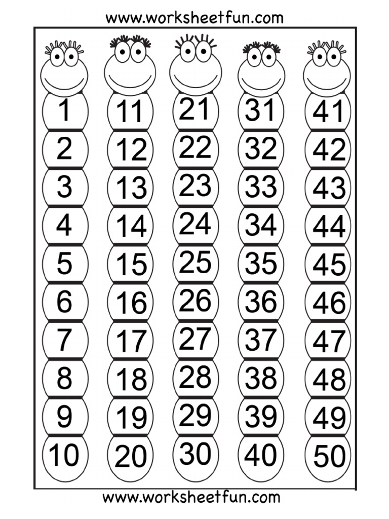 Numberchart 1 50 bug pdf