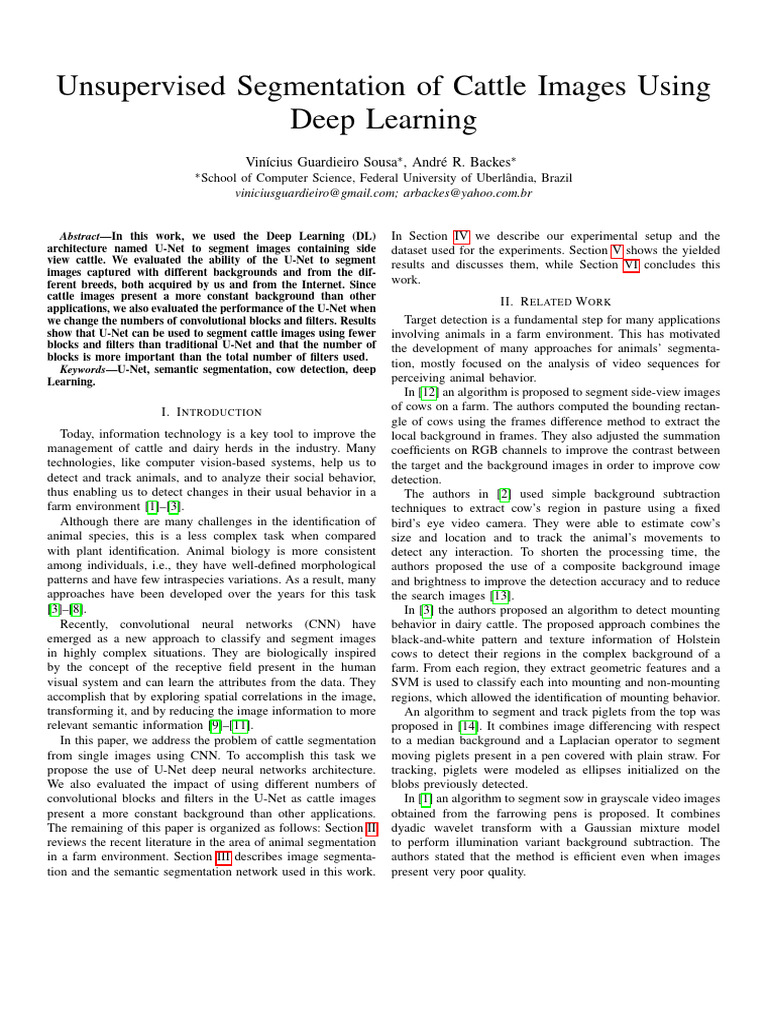 Deep Learning for Cattle Image Segmentation | PDF | Image Segmentation