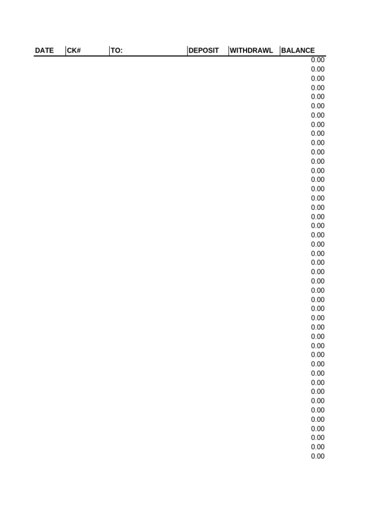 Check Register Template | PDF