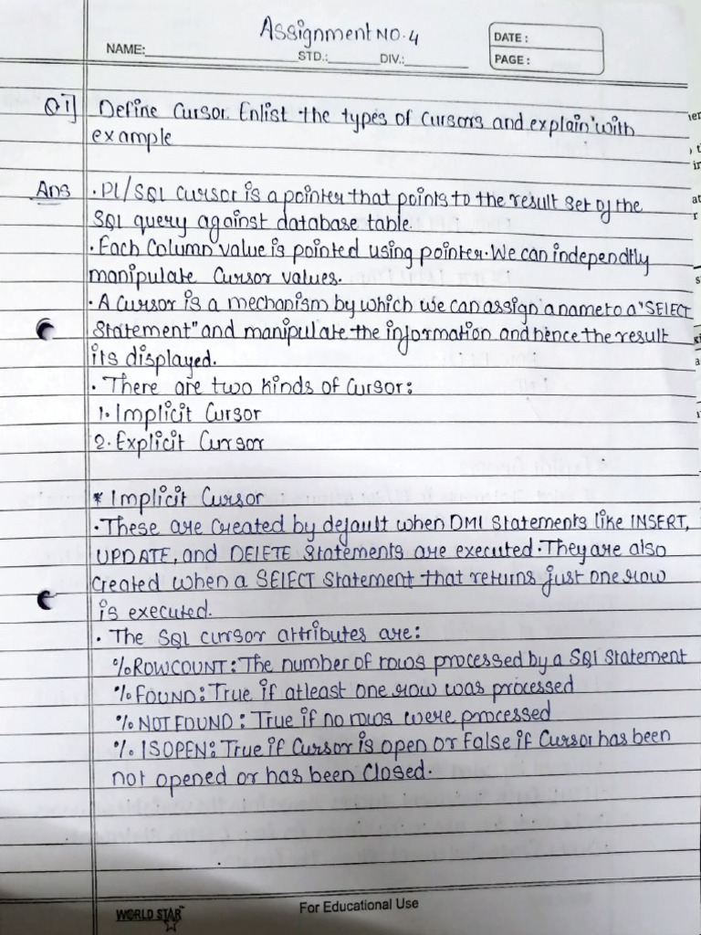 DBMS assignment 4 | PDF | Computing | Computer Data