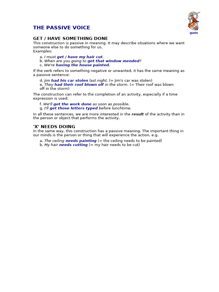 Understanding Passive Voice Usage | PDF | Language Arts & Discipline