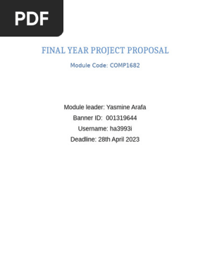 Project Proposal for student