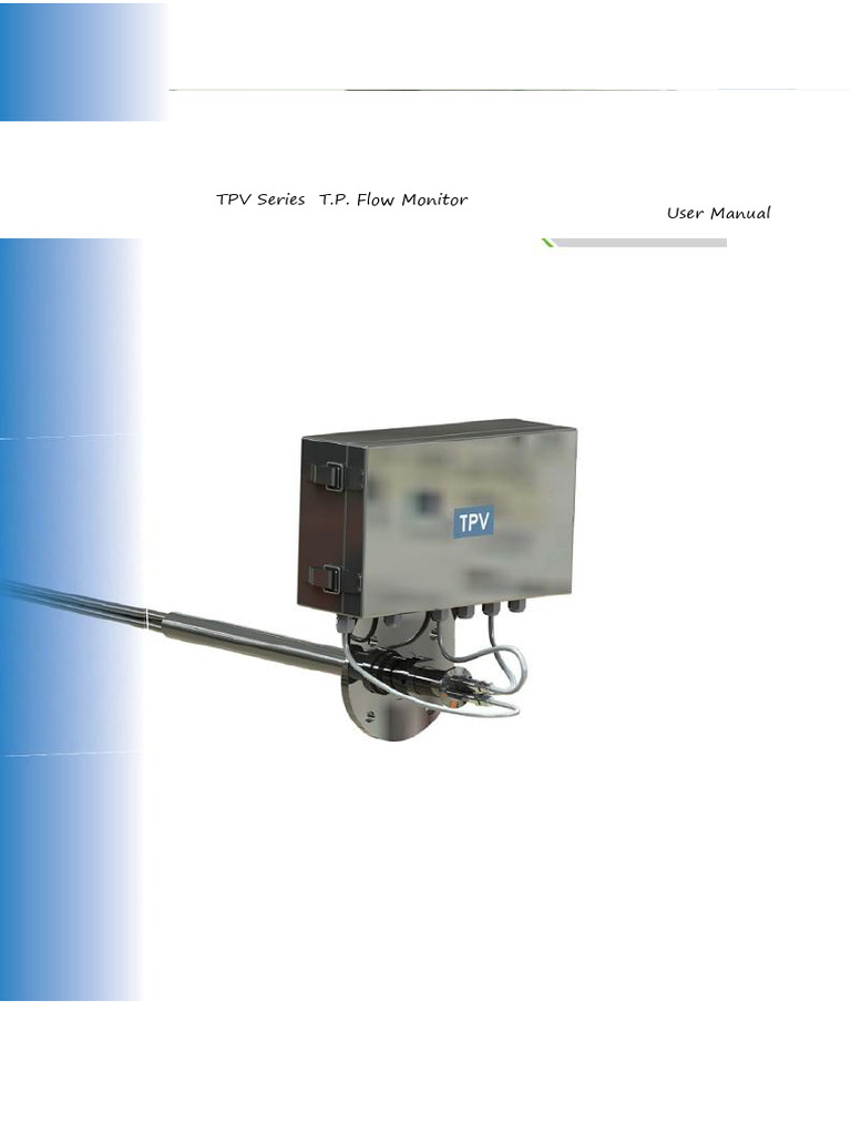 T.P. Flow Monitor TPV-M1L1 | PDF | Flow Measurement | Valve