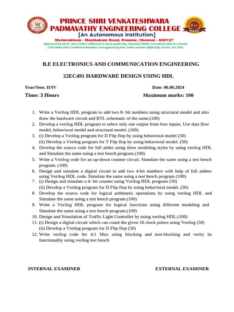 AU May 2024 - HDL LAB | PDF | Technology & Engineering