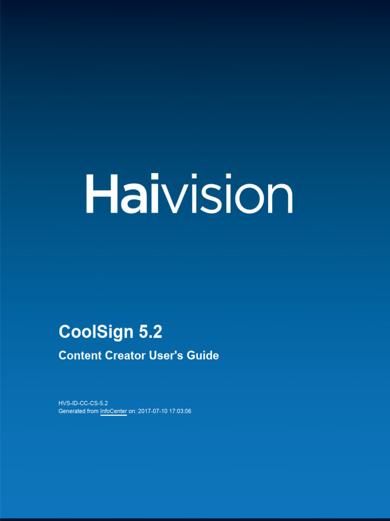 Coolsign (CS) 5.2 Content Creator User Guide | PDF | Window (Computing ...