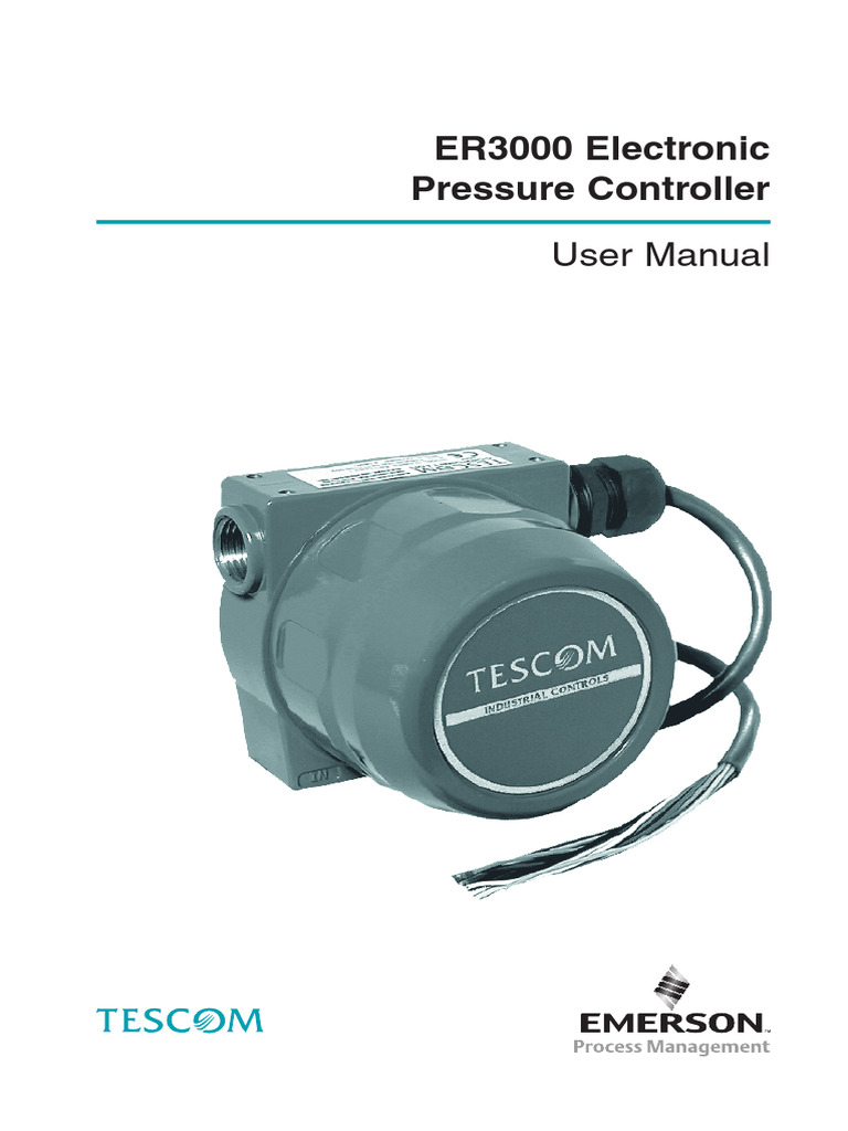 Tescom ER3000 - Electronic - Regulator - Manual | PDF | Feedback | Valve
