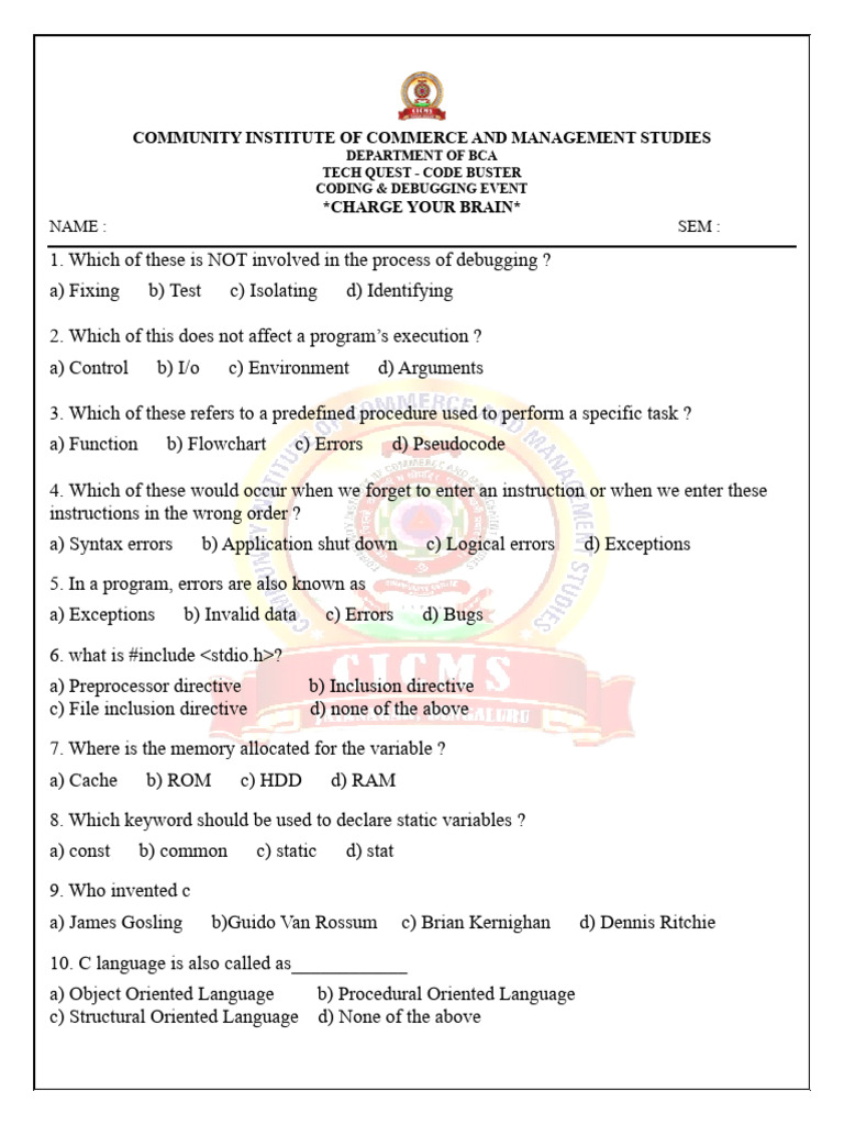Charge Your Brain | PDF | Computer Program | Programming