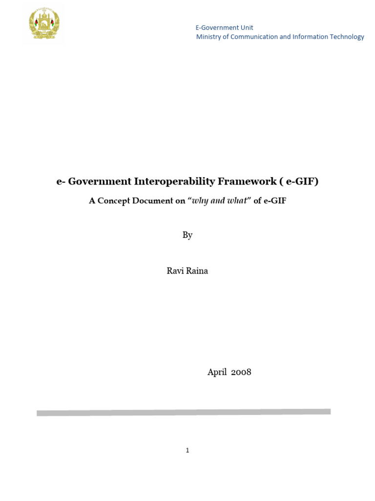 e-Government Interoperability Framework Guide | PDF | E Government ...