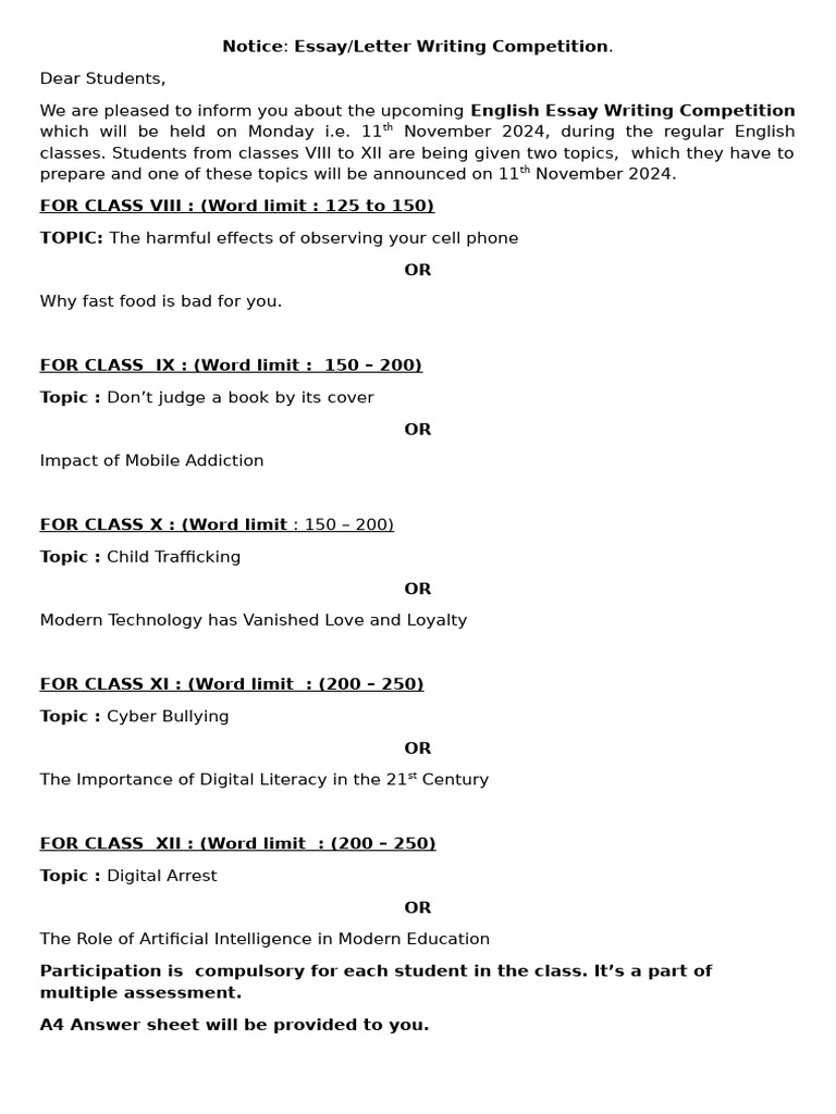 ESSAY WRITING COMPETITION 11.11.2024 PDF