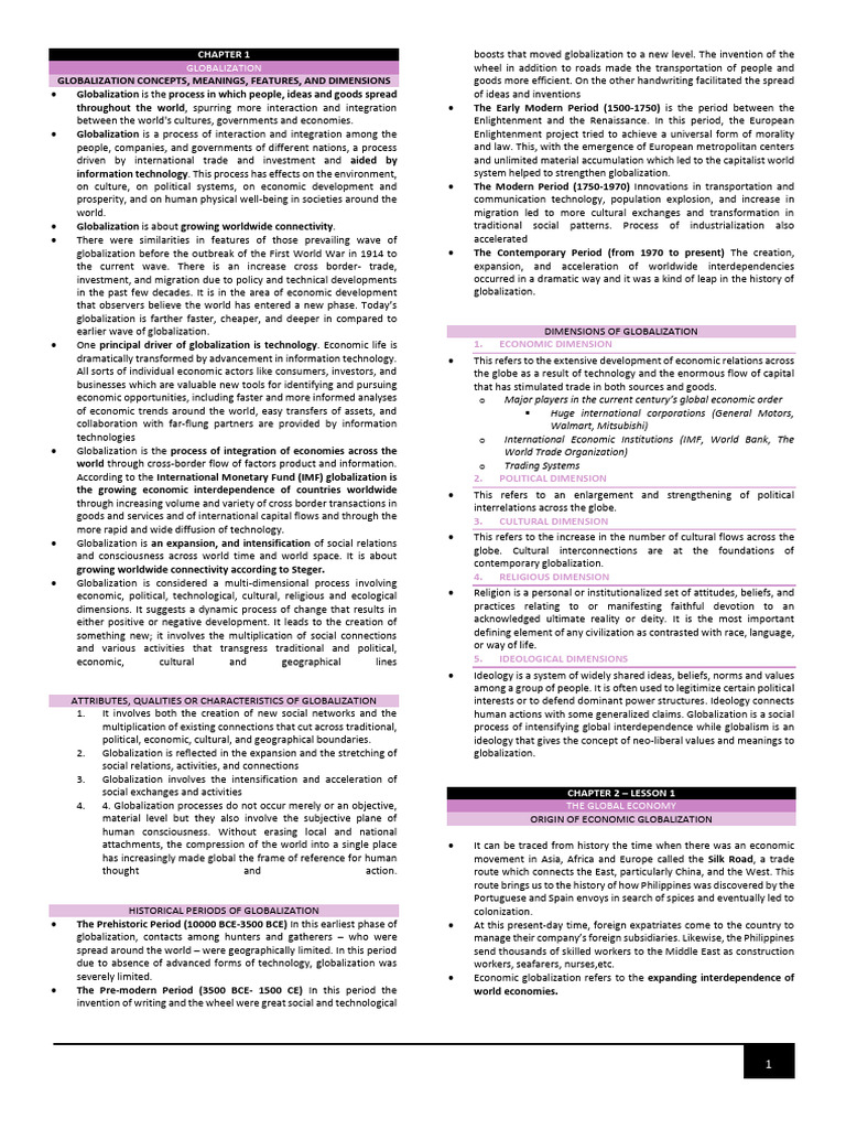 Understanding Globalization Concepts | PDF | Globalization | Asia