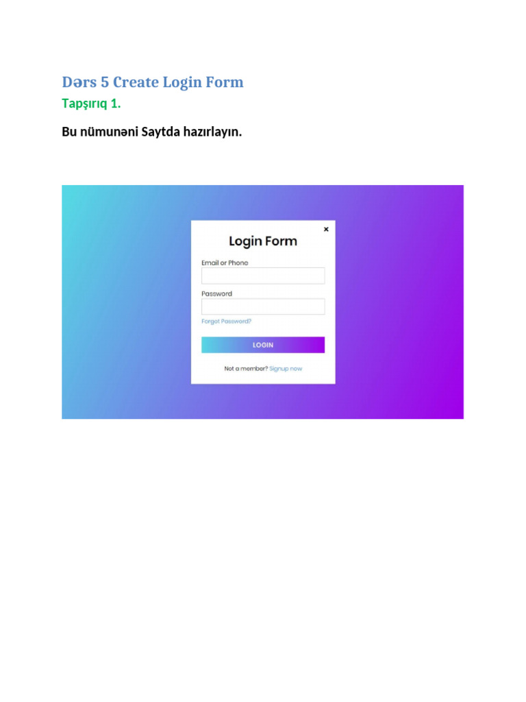 Login Create | PDF